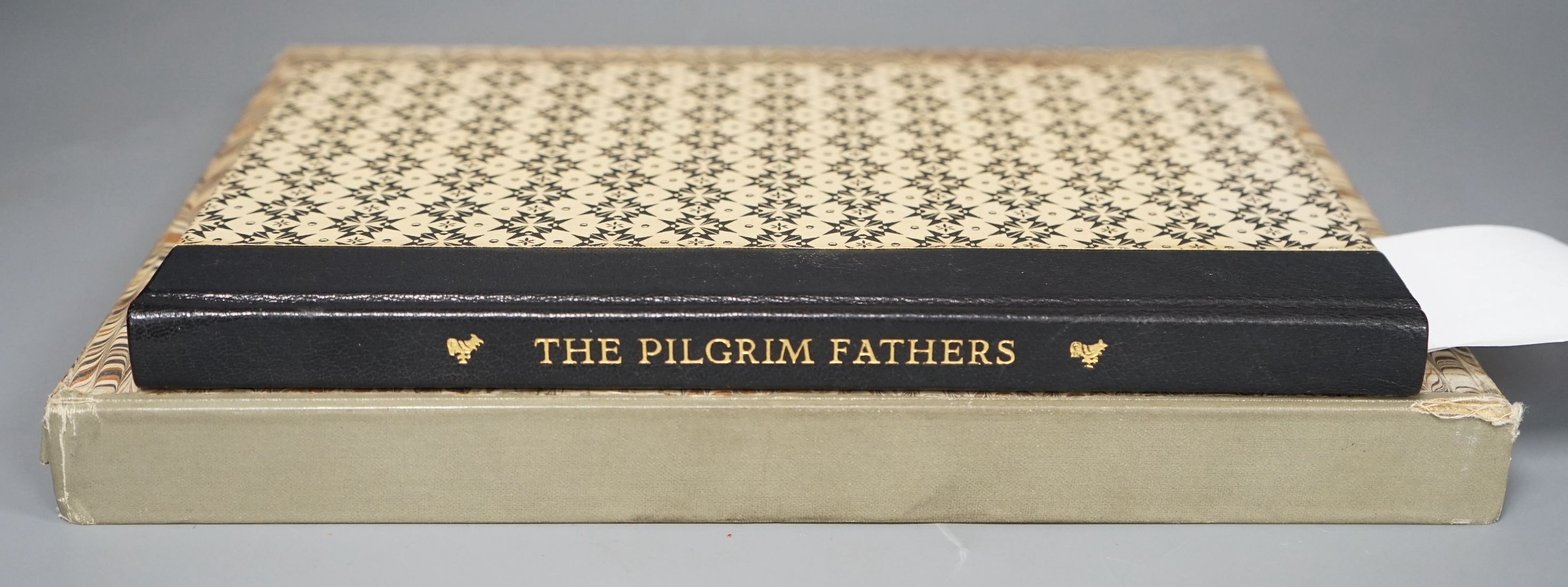 Golden Cockerel Press - Waltham Saint Lawrence, Berkshire - The Pilgrim Fathers, one of 300, edited by Theodore Bestermam, illustrated with 8 engravings by Geoffrey Wales, 1939